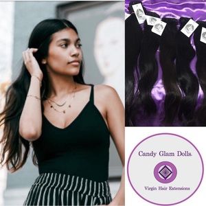 Indian hair extensions. 22 inches color#1b NWT